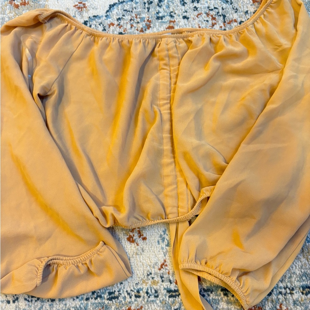 Active USA Women's Off-Shoulder Top in Mustard